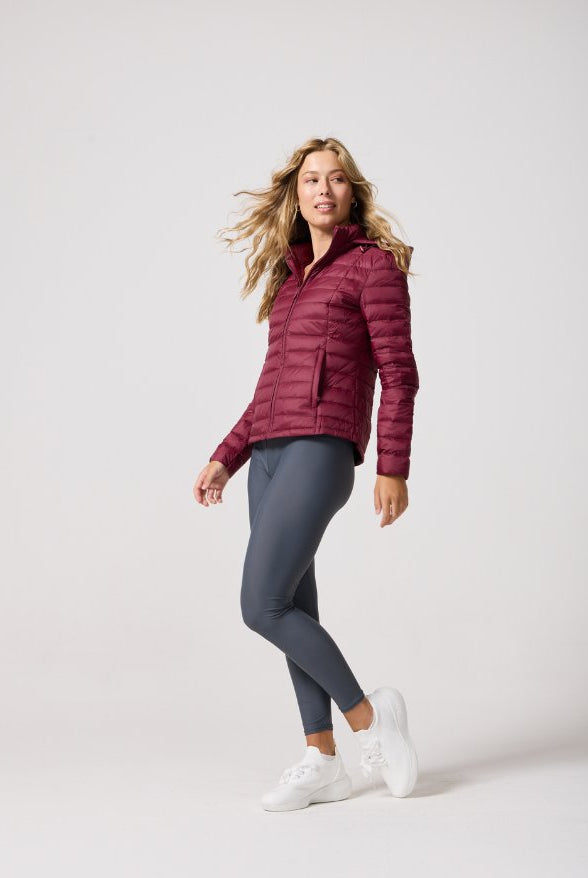 Maroon Duck Down Puffer Jacket - Duck Apparel