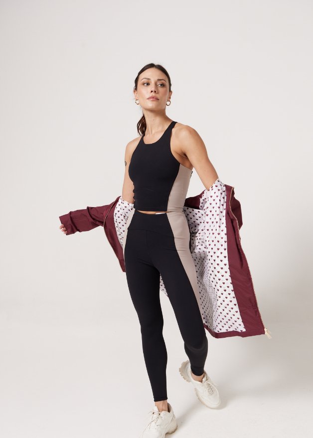 Maroon Hearts Raincoat - Duck Apparel