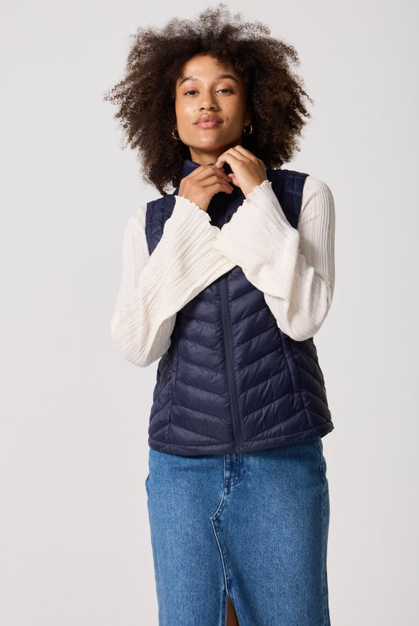 Navy Duck Down Puffer Vest - Duck Apparel