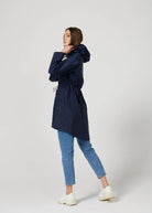 The Oxford Blue raincoat in navy blue, lightweight hooded waterproof raincoat ideal for South Africa’s rainy season and wet climate
