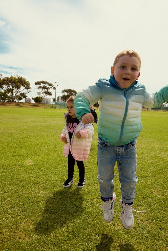 Ombre Blue Kids Duck Down Jacket - Duck Apparel