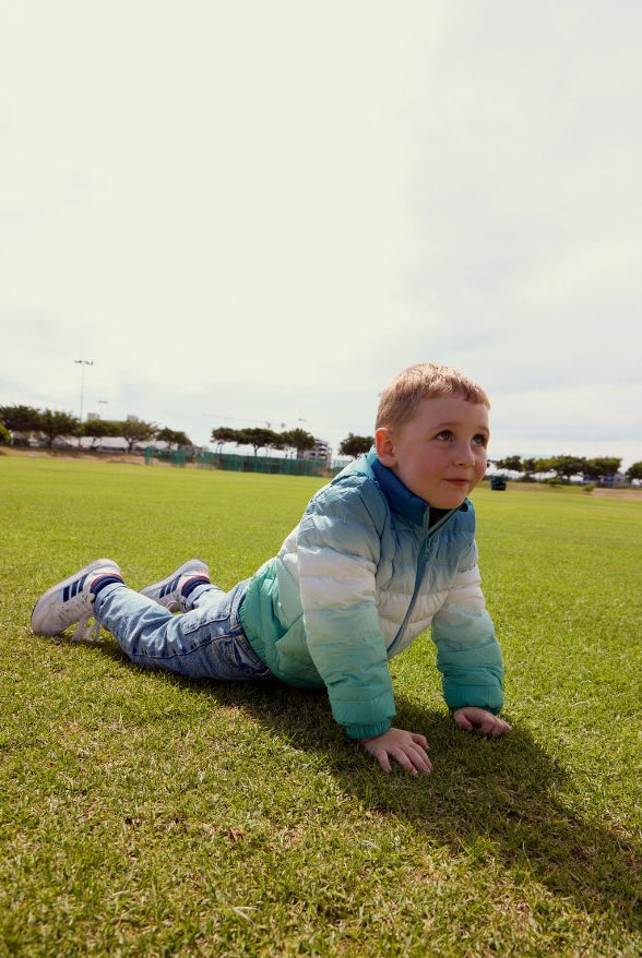 Ombre Blue Kids Duck Down Jacket - Duck Apparel