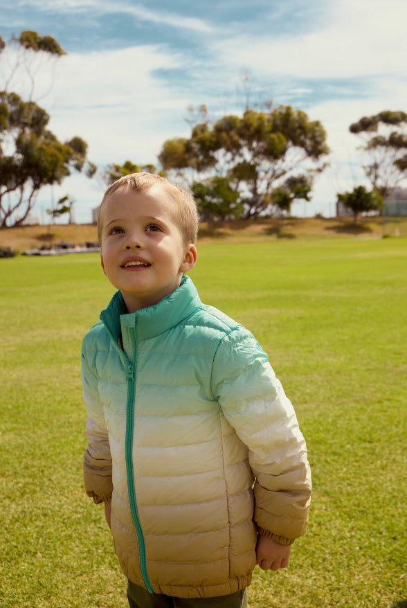 Ombre Green Kids Duck Down Jacket - Duck Apparel