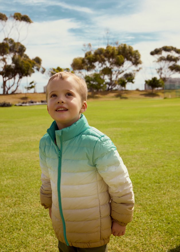 Ombre Green Kids Duck Down Jacket - Duck Apparel