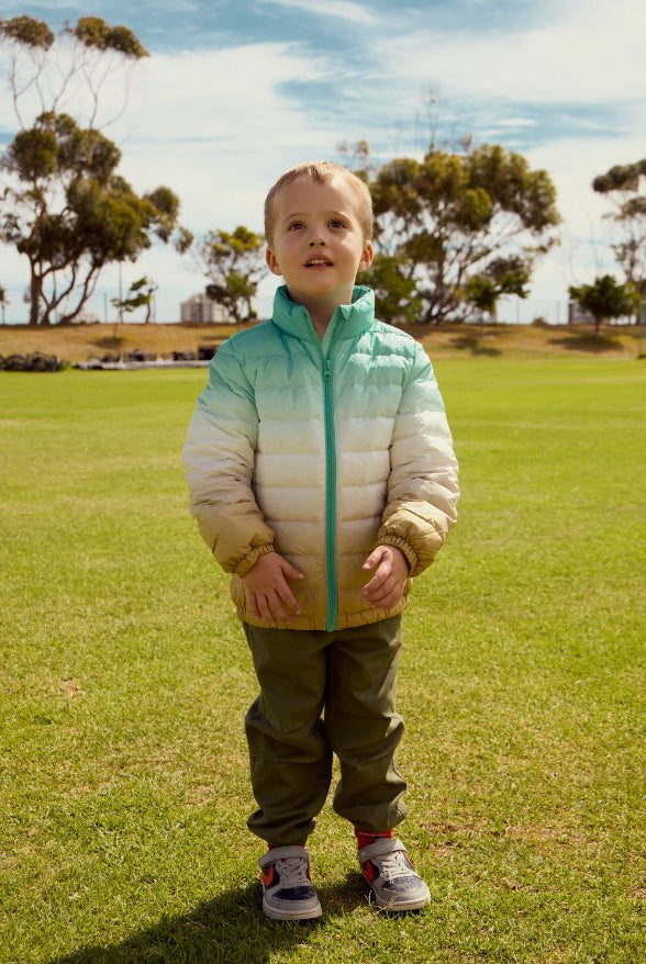 Ombre Green Kids Duck Down Jacket - Duck Apparel