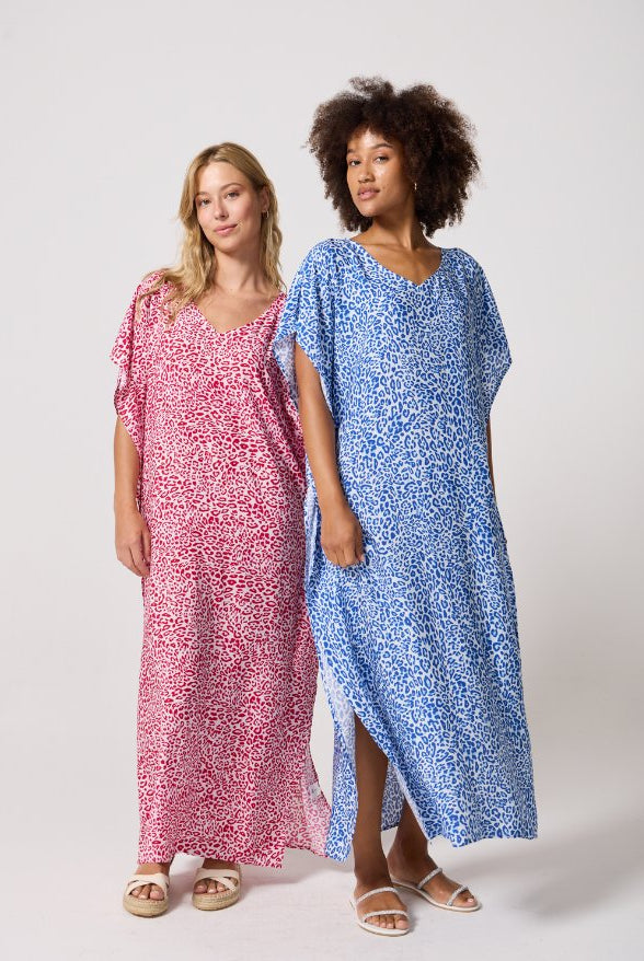 Pink Leopard Kaftan - Duck Apparel