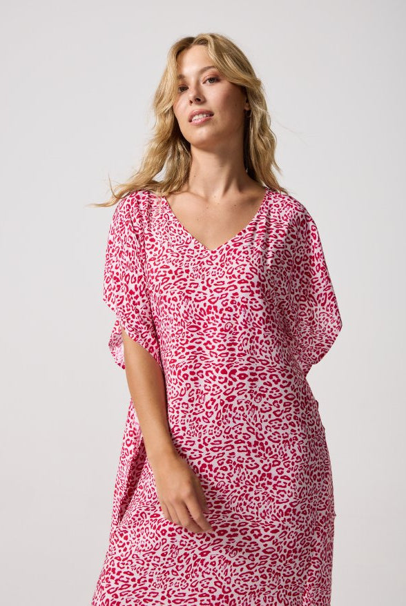 Pink Leopard Kaftan - Duck Apparel
