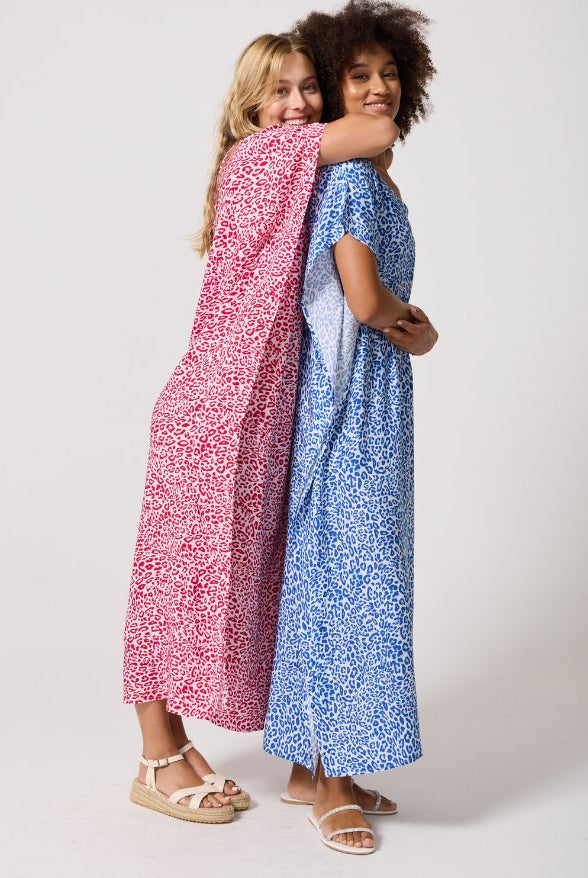 Pink Leopard Kaftan - Duck Apparel