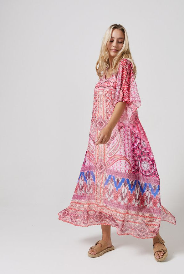 Pretty in Pink Kaftan - Duck Apparel