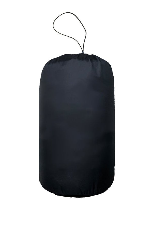 Puffer Jacket Bag — compact black bag designed for packing and storing puffer jackets or gilets