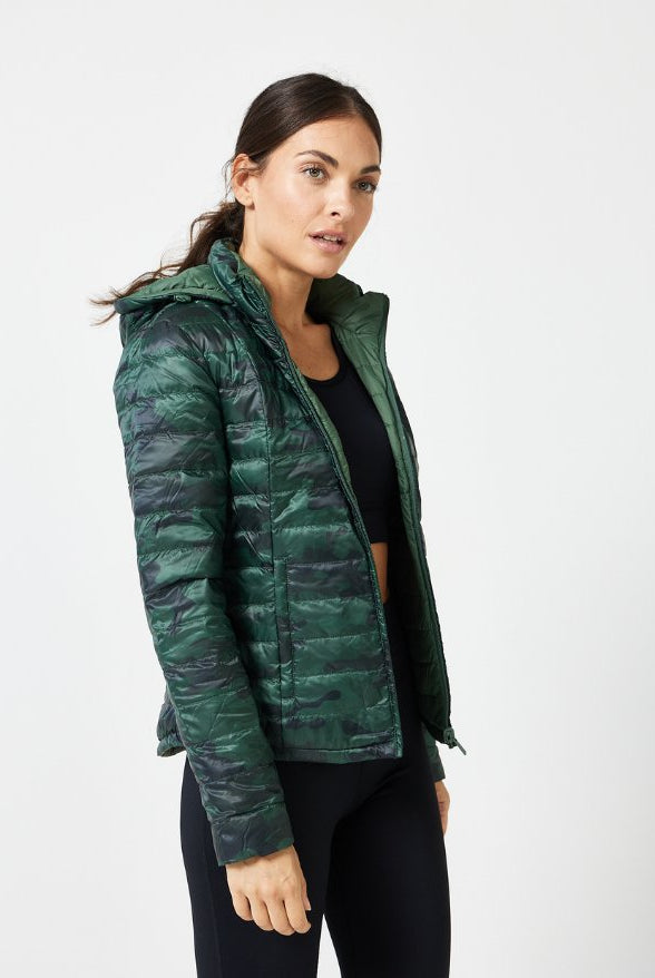 Reversible Emerald Army Duck Down Puffer Jacket - Duck Apparel