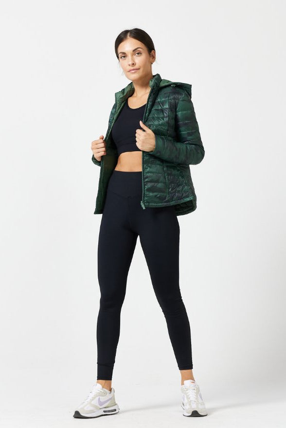 Reversible Emerald Army Duck Down Puffer Jacket - Duck Apparel