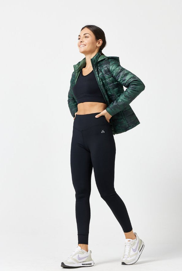 Reversible Emerald Army Duck Down Puffer Jacket - Duck Apparel