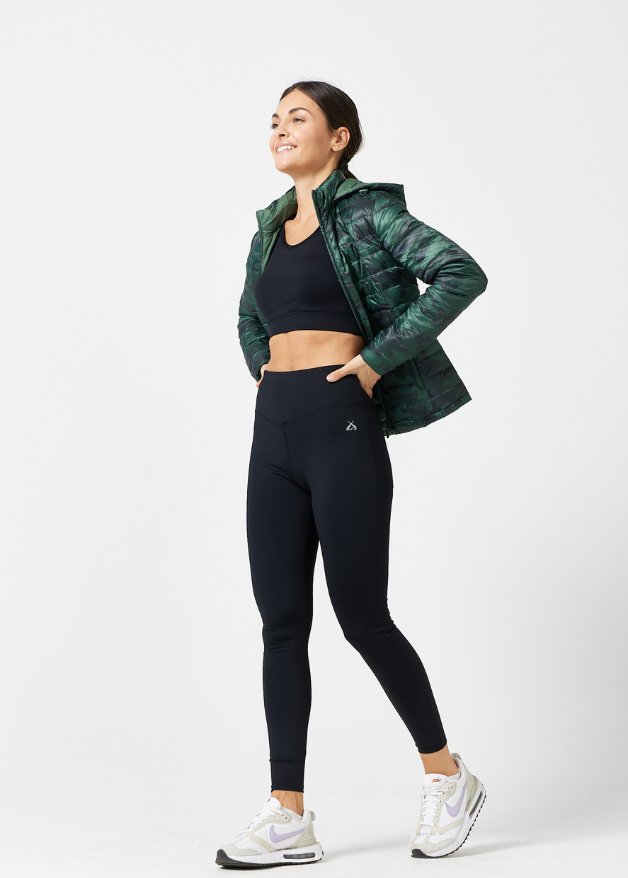 Reversible Emerald Army Duck Down Puffer Jacket - Duck Apparel