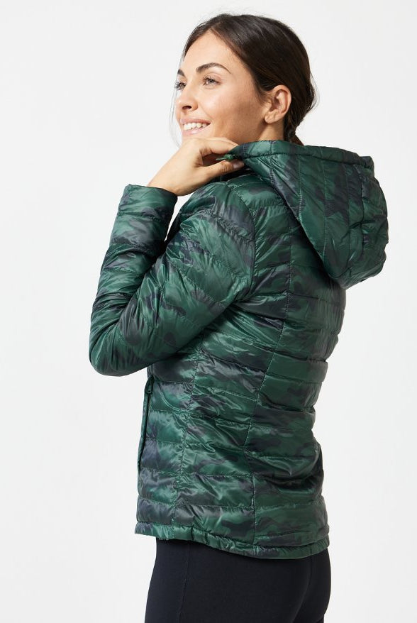 Reversible Emerald Army Duck Down Puffer Jacket - Duck Apparel