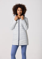Reversible Navy/Light Grey Duck Down Puffer Coat - Duck Apparel