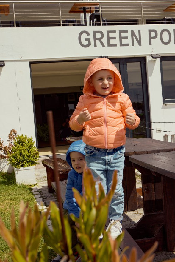 Salmon Kids Duck Down Jacket - Duck Apparel