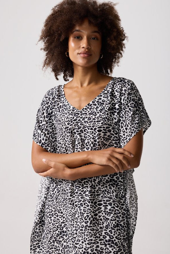 Snow Leopard Kaftan - Duck Apparel