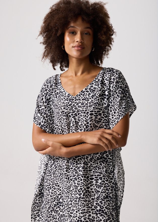 Snow Leopard Kaftan - Duck Apparel