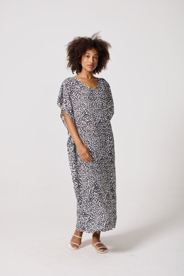 Snow Leopard Kaftan - Duck Apparel