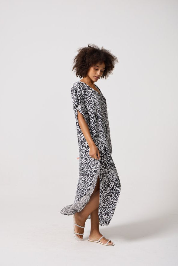 Snow Leopard Kaftan - Duck Apparel