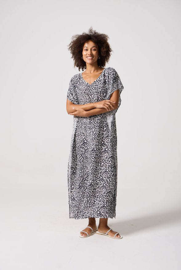 Snow Leopard Kaftan - Duck Apparel