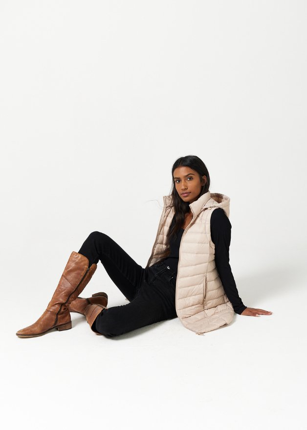 Stone Longline Duck Down Puffer Vest - Duck Apparel