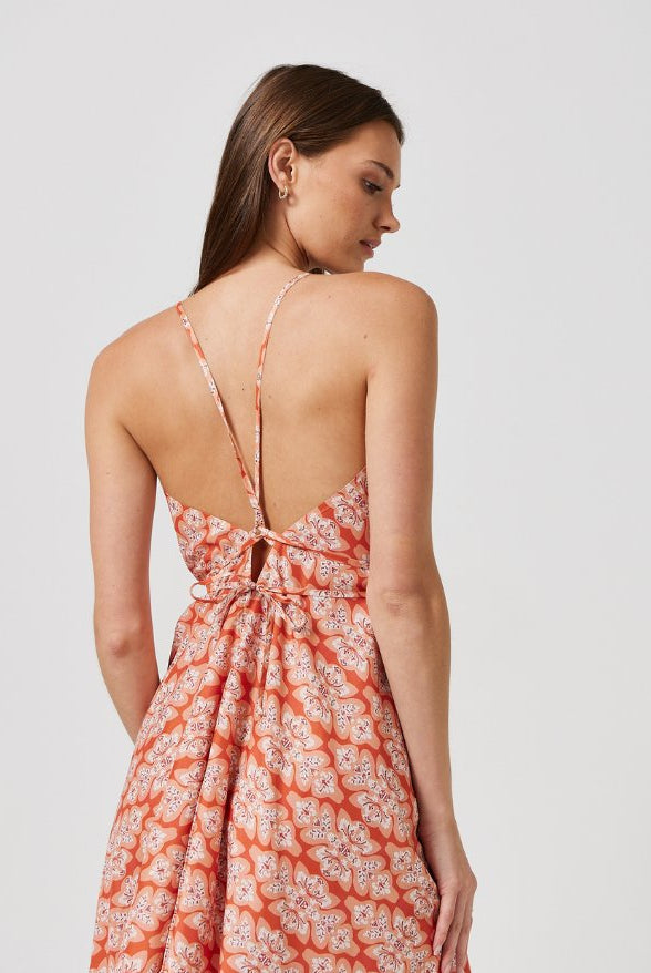 Tangerine Tango Grecian Dress - Duck Apparel