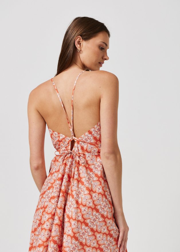 Tangerine Tango Grecian Dress - Duck Apparel