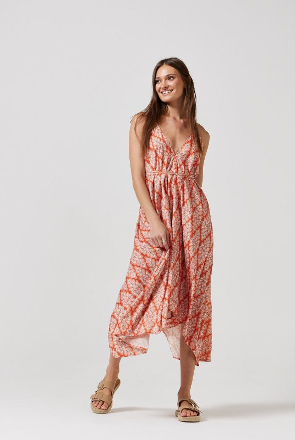 Tangerine Tango Grecian Dress - Duck Apparel
