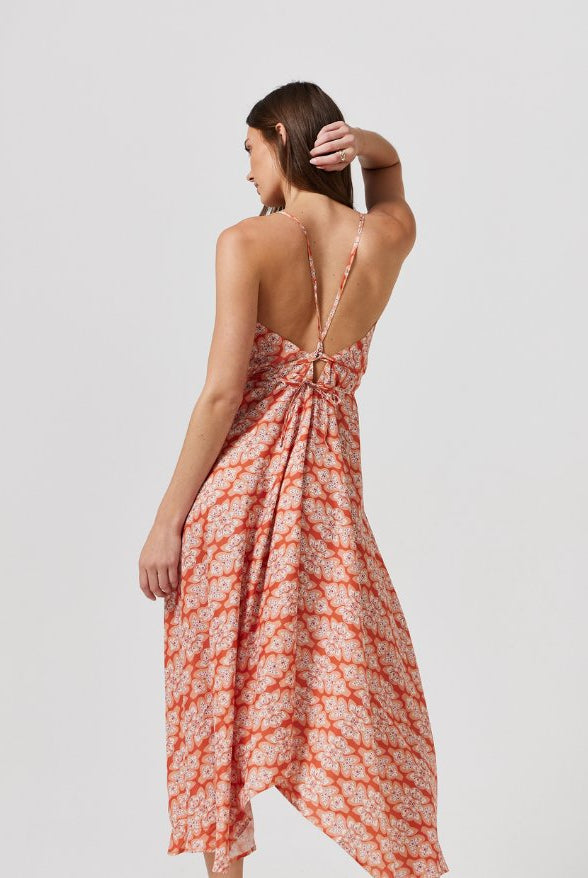 Tangerine Tango Grecian Dress - Duck Apparel