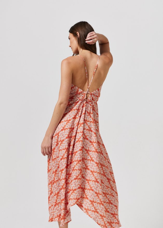 Tangerine Tango Grecian Dress - Duck Apparel