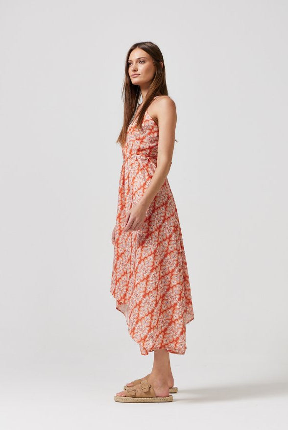 Tangerine Tango Grecian Dress - Duck Apparel