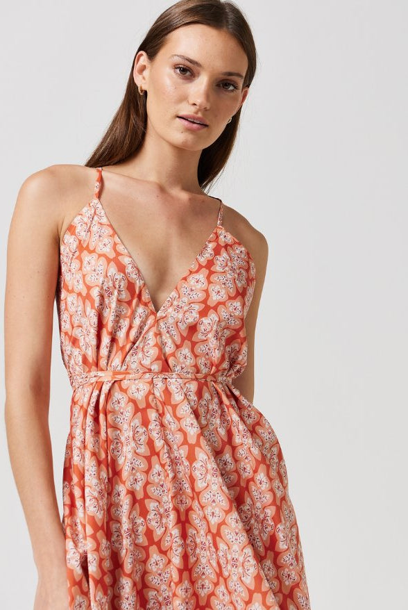 Tangerine Tango Grecian Dress - Duck Apparel