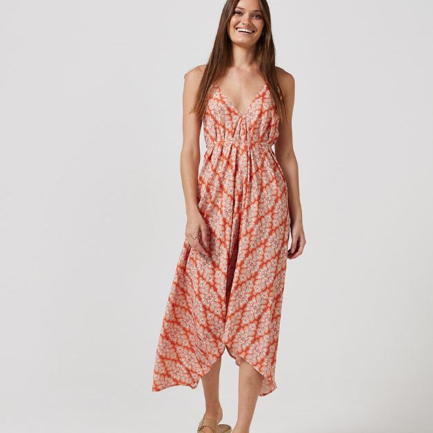Tangerine Tango Grecian Dress - Duck Apparel