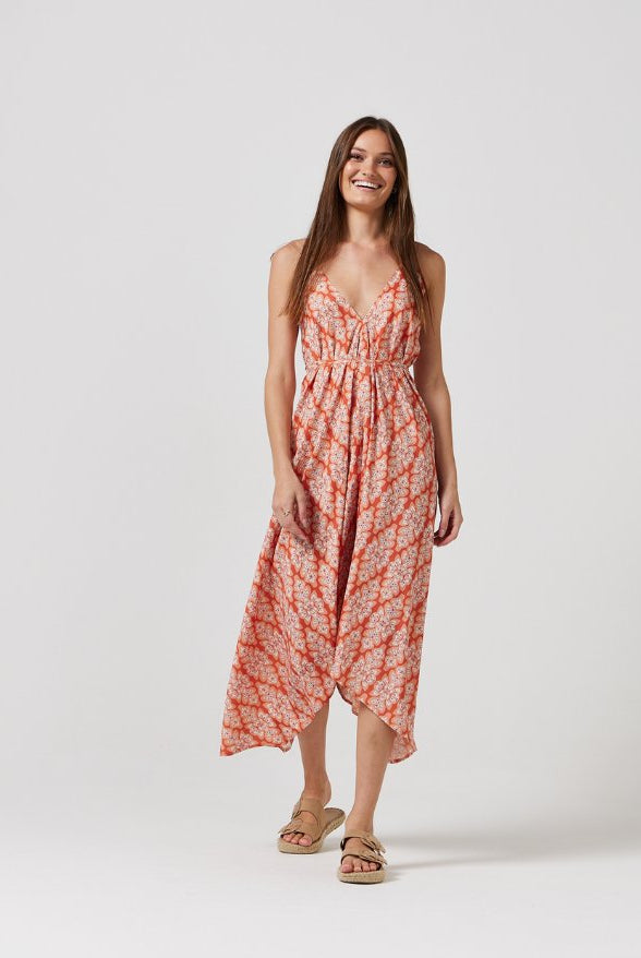 Tangerine Tango Grecian Dress - Duck Apparel