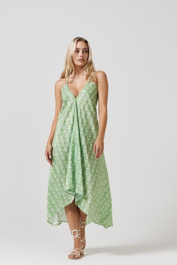 Zesty Lime Grecian Dress - Duck Apparel
