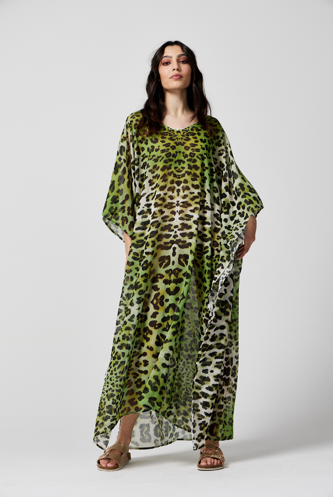 Lime Leopard Kaftan - Duck Apparel