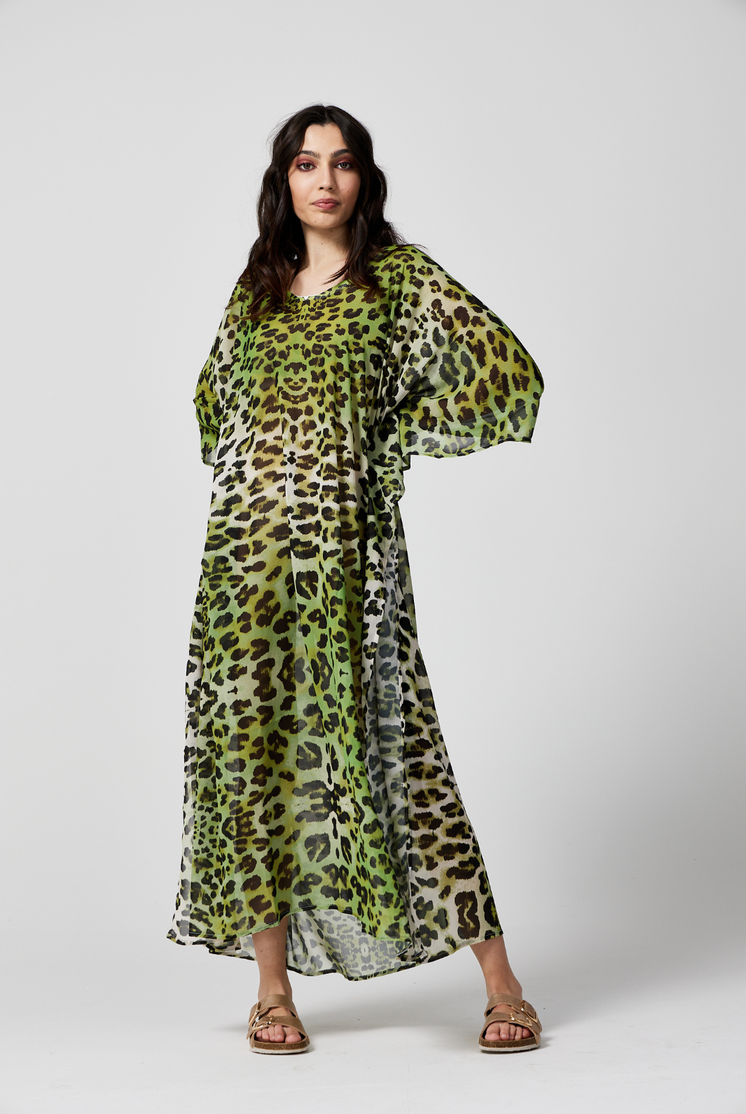 Lime Leopard Kaftan - Duck Apparel