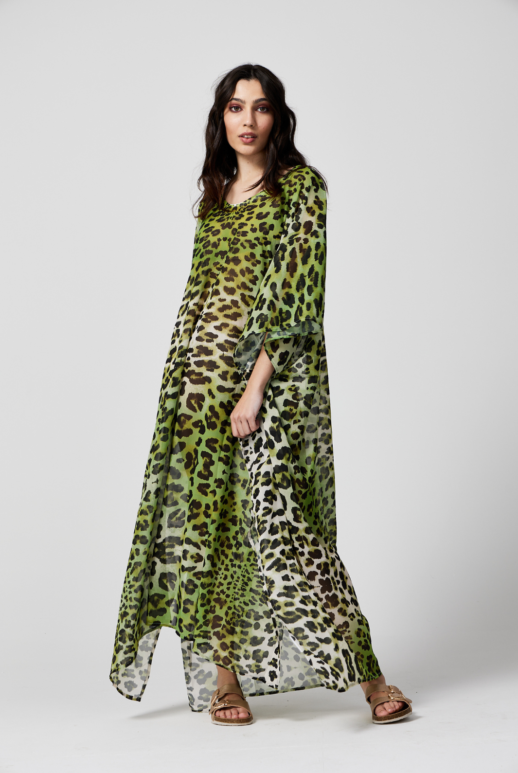 Lime Leopard Kaftan - Duck Apparel