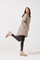 The Cairo Sands raincoat in beige, lightweight hooded waterproof raincoat ideal for South Africa rainy season and wet climate