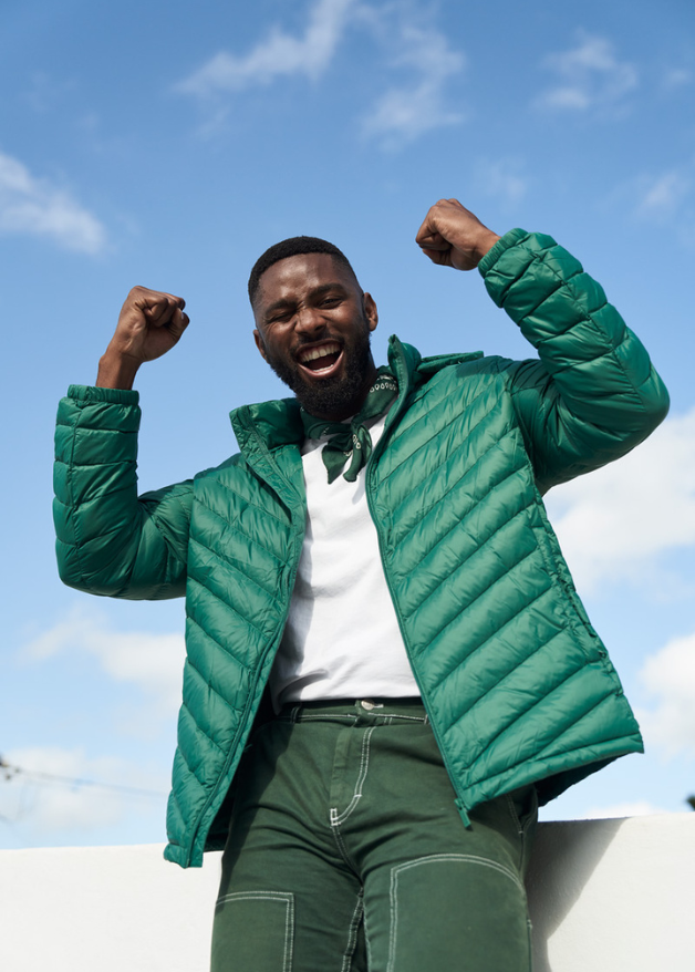 Game Day Green Mens Duck Down Puffer Jacket Duck Apparel