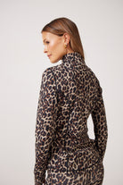 Leopard Lightweight performance jacket with a smooth, sculpting fit, full zip front, high collar, and stretch fabric designed for everyday movement and layering.