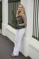 Sage Classic Gilet™ — women’s sleeveless quilted puffer vest in earthy sage green, perfect for lightweight layering in South Africa