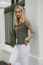 Sage Classic Gilet™ — women’s sleeveless quilted puffer vest in earthy sage green, perfect for lightweight layering in South Africa