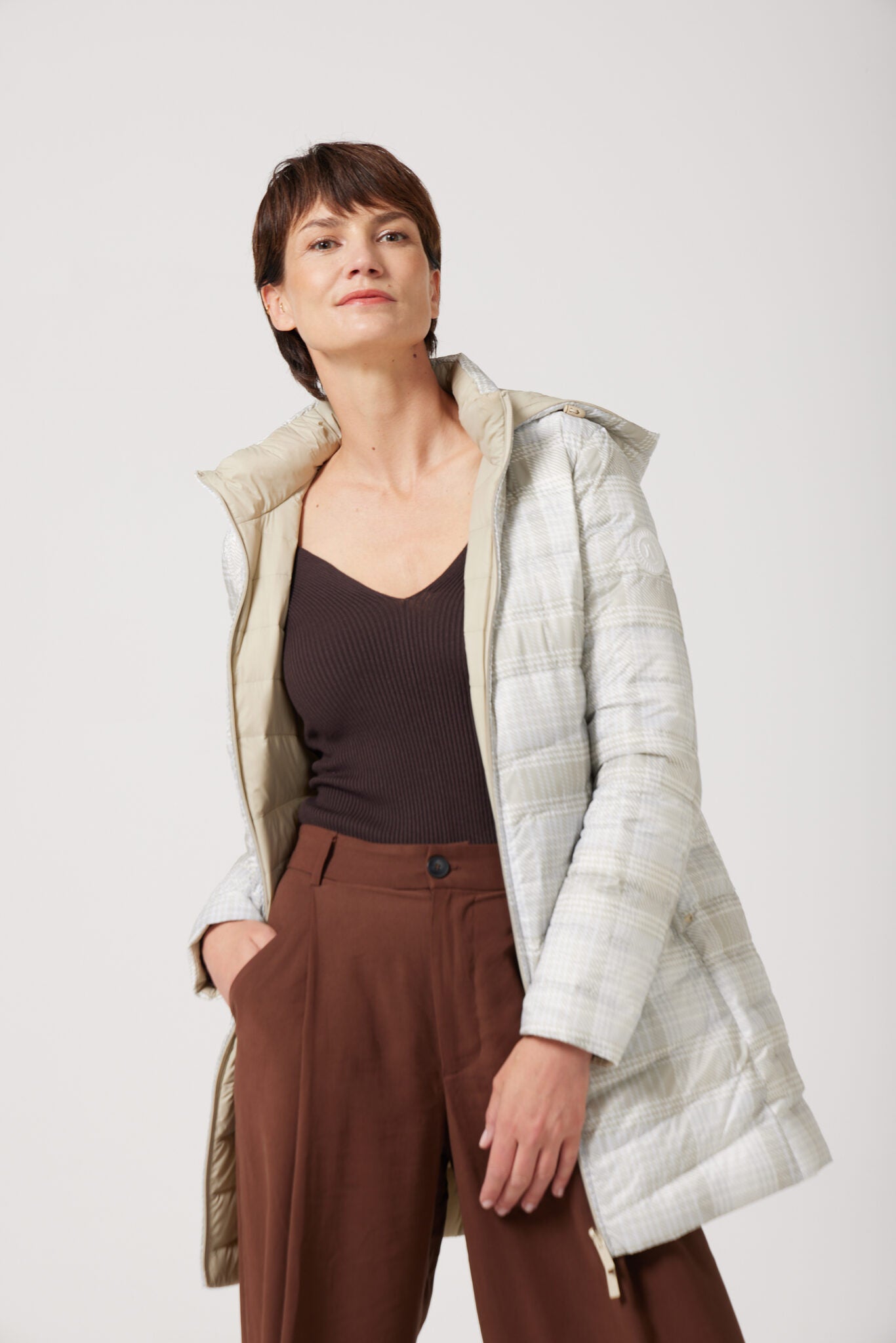 Tartan x Mist Classic Parka™ in light tartan check, insulated hooded reversible parka offering warmth and versatility for South Africa’s winter season