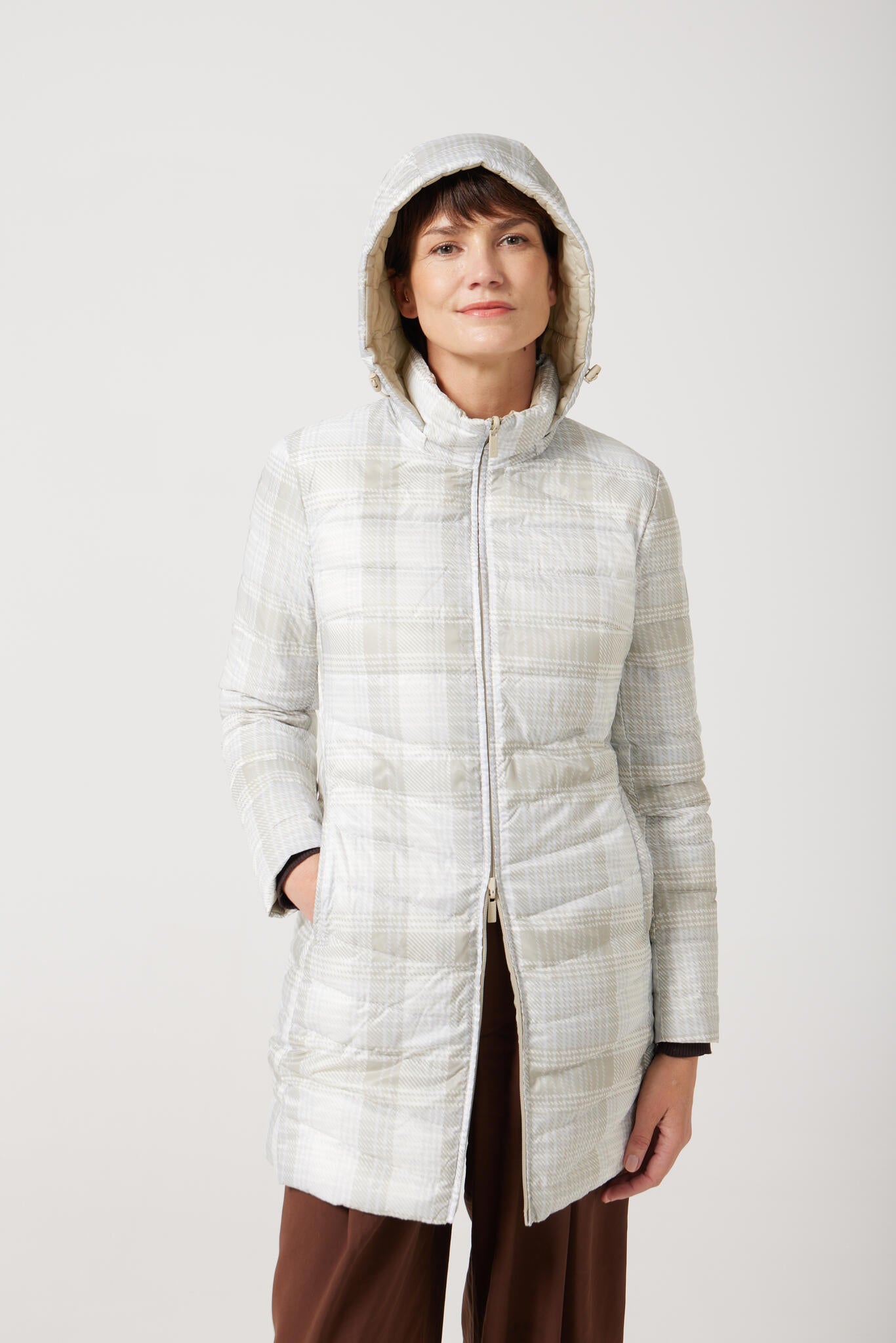 Tartan x Mist Classic Parka™ in light tartan check, insulated hooded reversible parka offering warmth and versatility for South Africa’s winter season