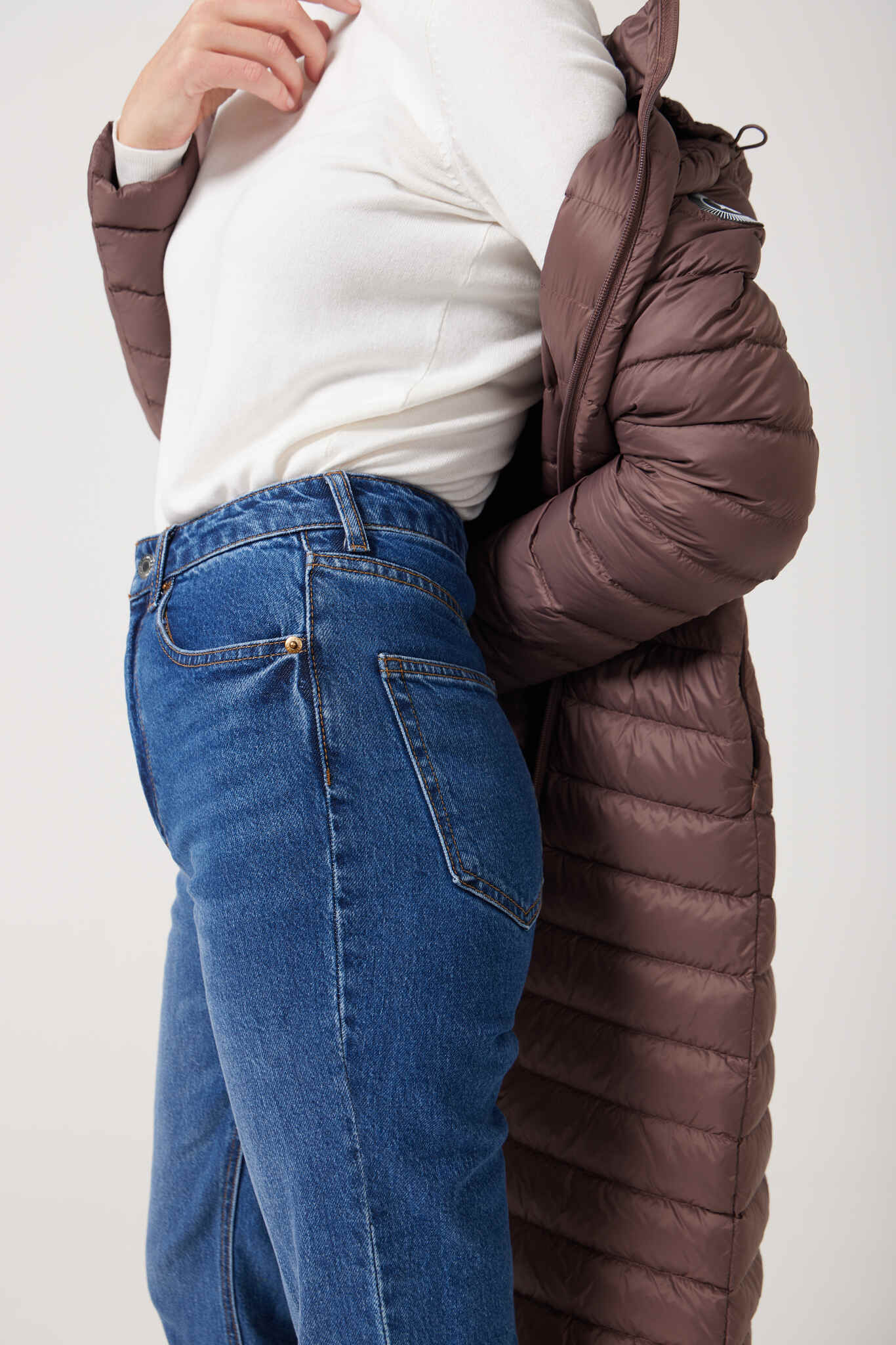 Women’s insulated ultra-length hooded parka in espresso brown, designed for extra warmth and comfort in South Africa’s winter season — Espresso Ultra Parka™