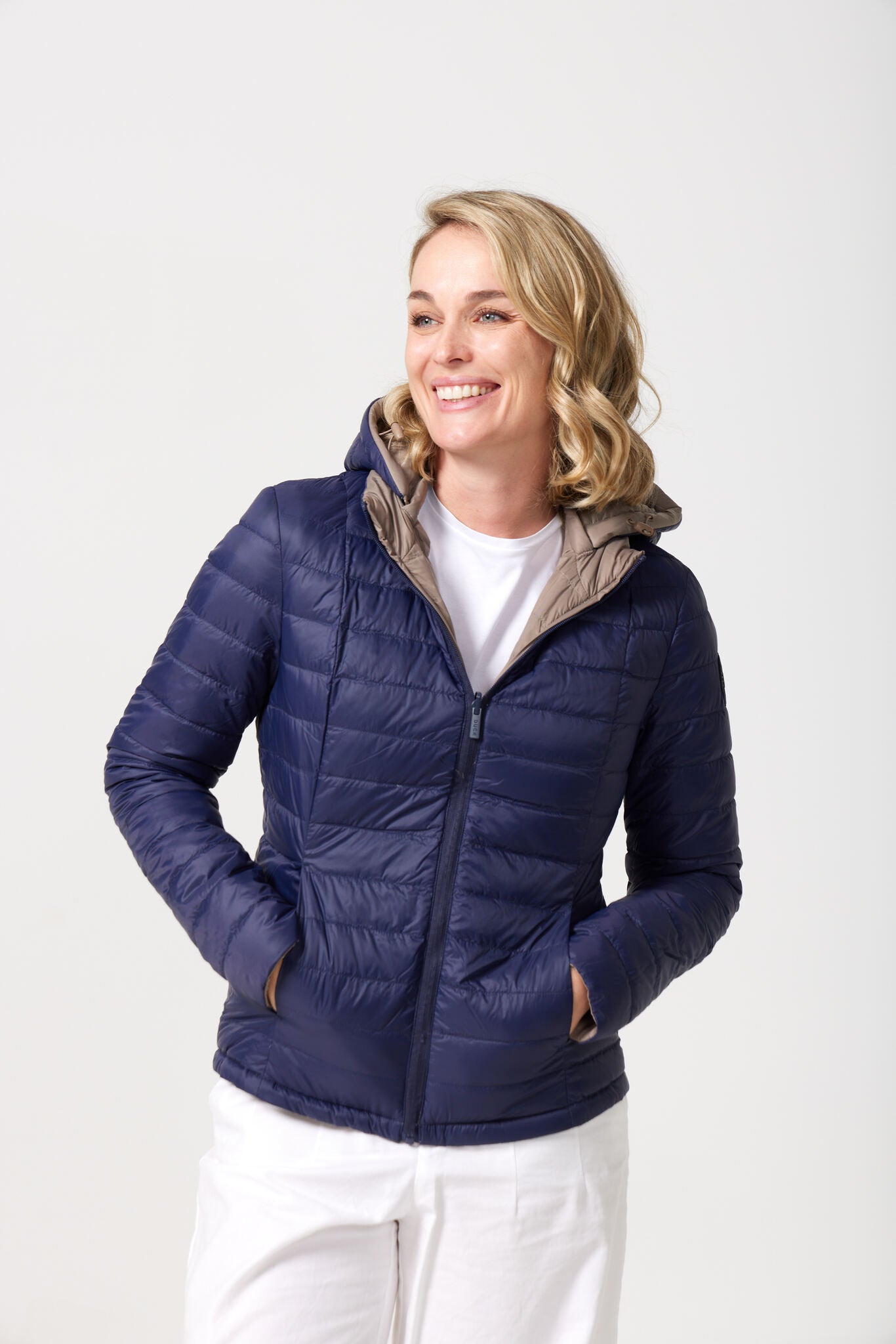 ジャケット・アウター Quilting Sweatshirt Down Jacket FREEZER JACKET NAVY XL - 160 GRAM - QUILTED INNER WITH HOOD