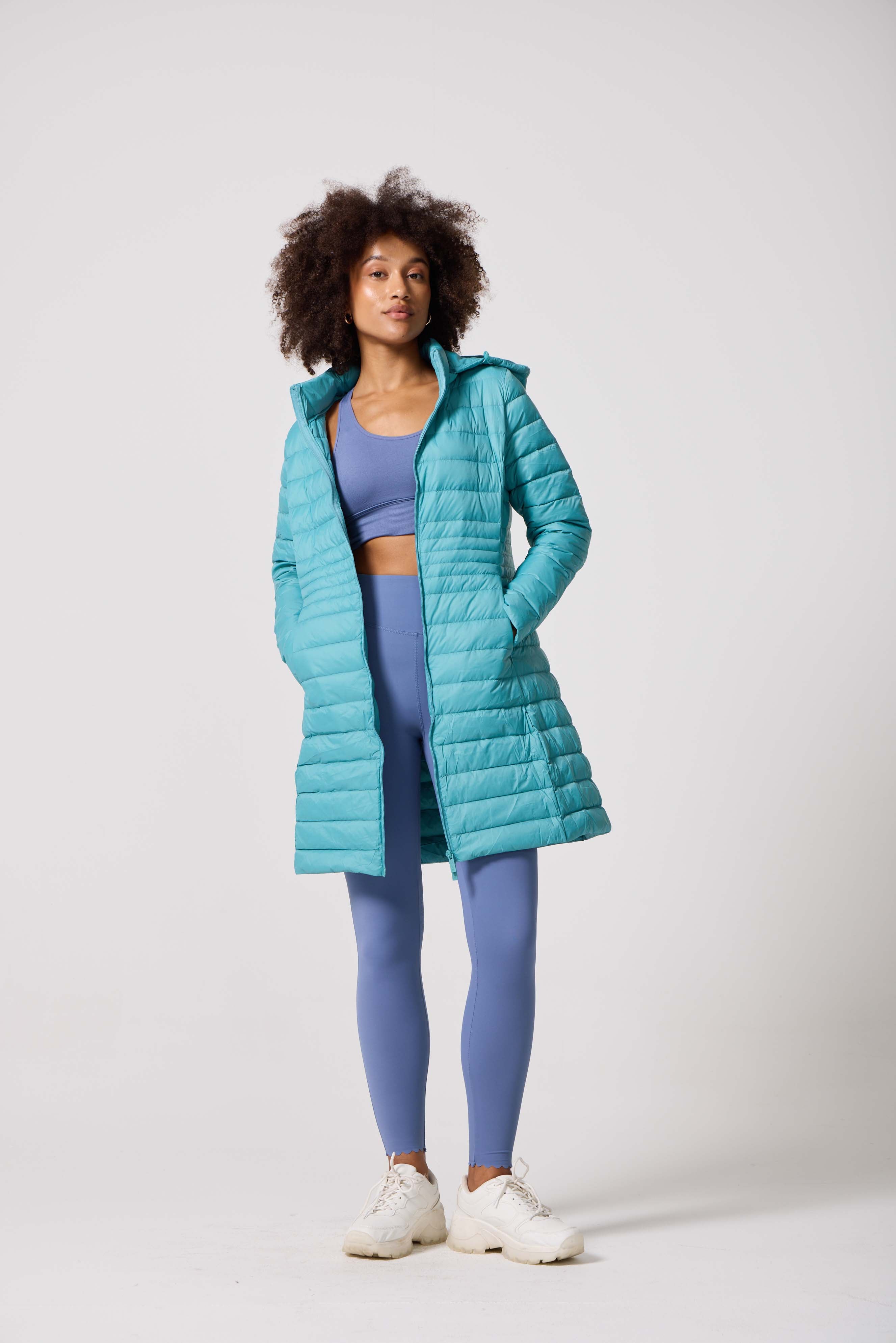 Aqua Duck Down Puffer Coat - Duck Apparel